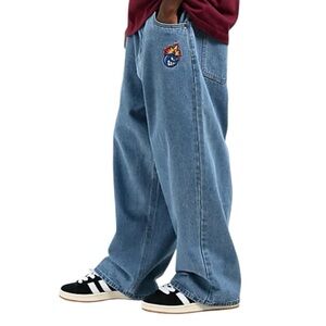 Adam Bomb the hundreds size 30 baggy wide leg jeans jnco patch